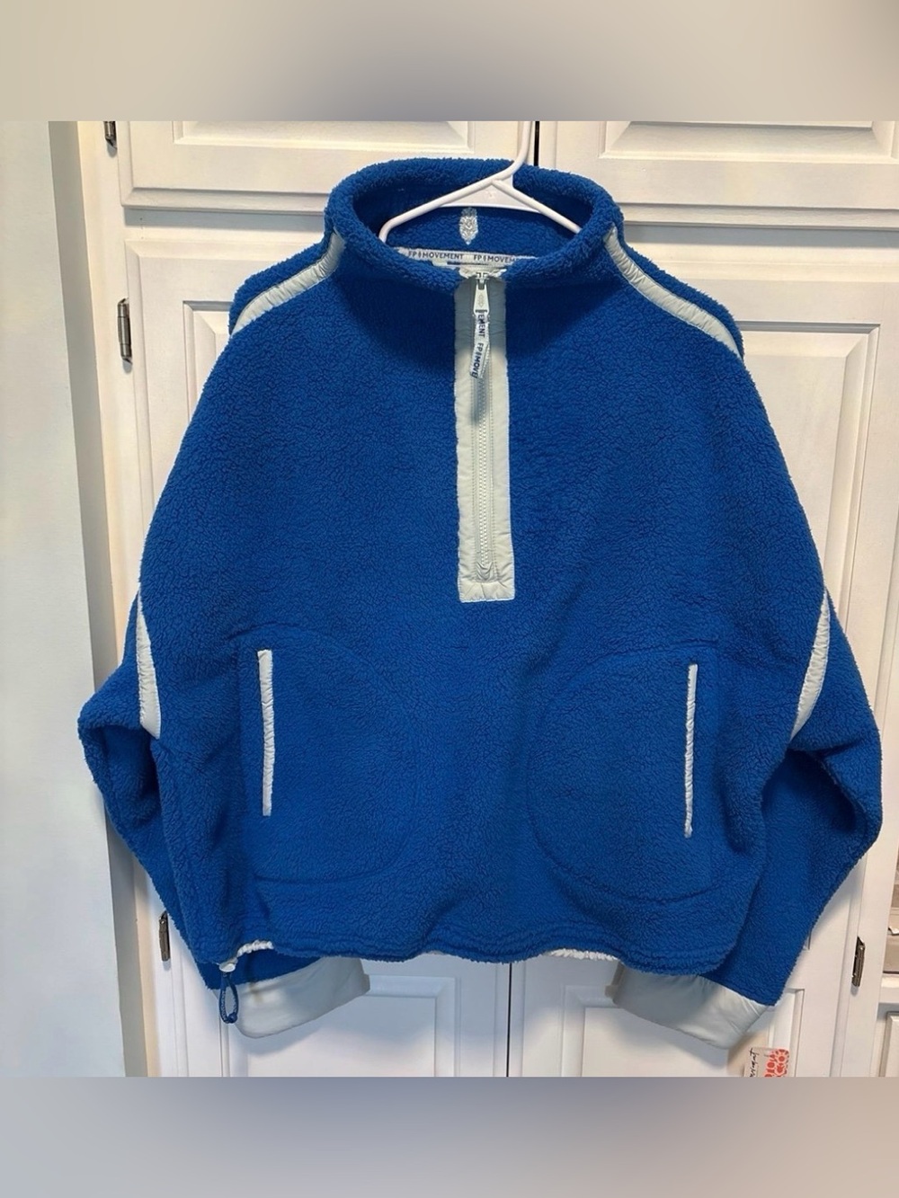NWT Women’s Free People Mountain High Half-Zip Fleece - Atlantic Blue - Large